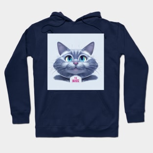 Cat Boss Funny Art Hoodie